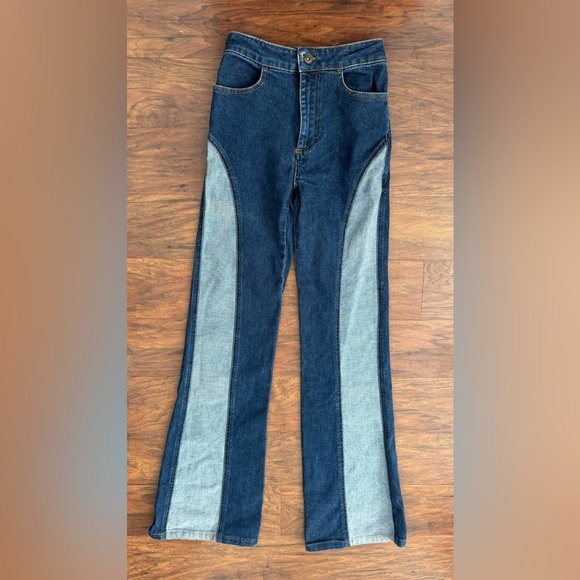 We The Free Flip It & Reverse It Wide Leg Jeans Flare Leg Boho Hippie Country 24 - Picture 1 of 11
